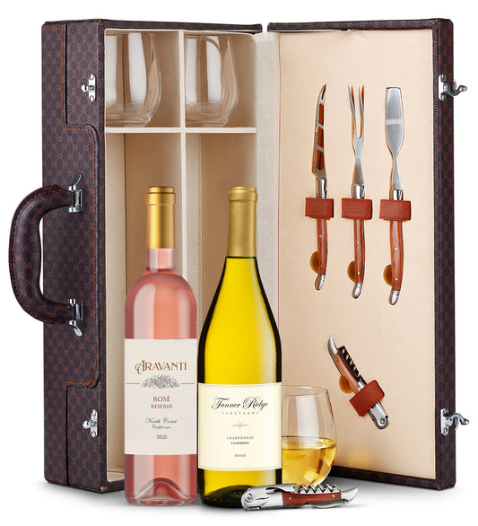 Spring Blossom Wine Tote with Tumblers