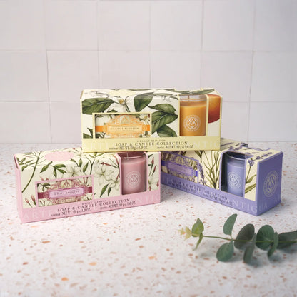 White Jasmine Soap and Candle Gift Set