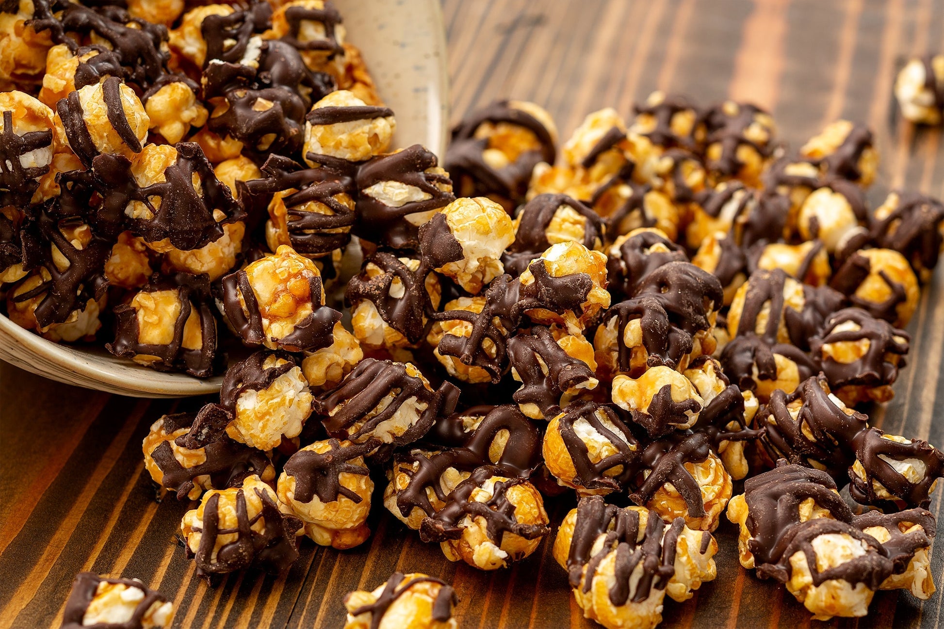 Chocolate Drizzled Popcorn