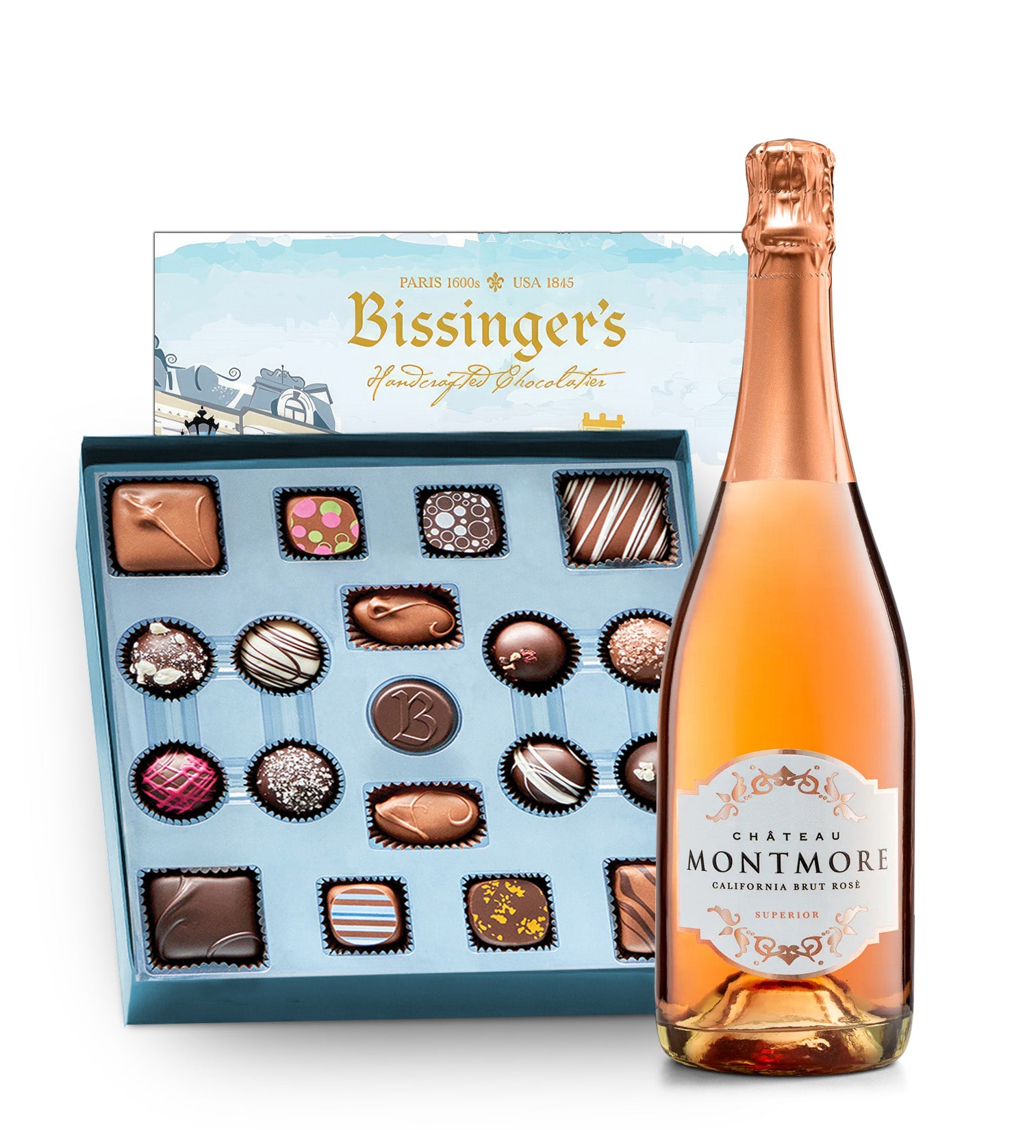 Chateau Montmore Sparkling Rosé & Bissinger's French Connection Chocolates