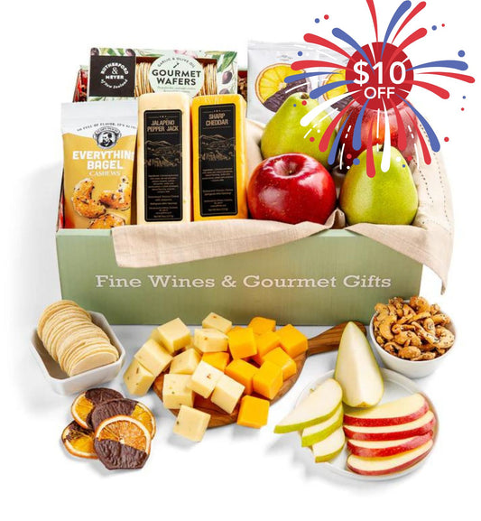 Fresh Fruit Duo and Cheese Gift Box on Sale