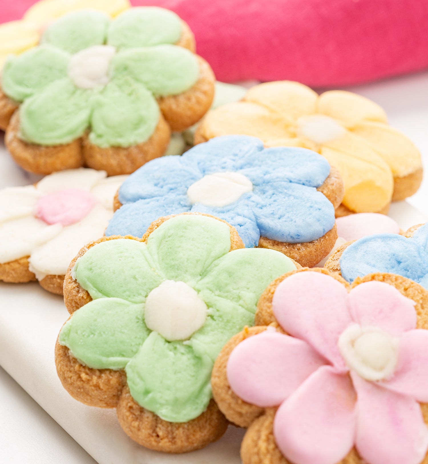 Flower Frosted Shortbread Cookies