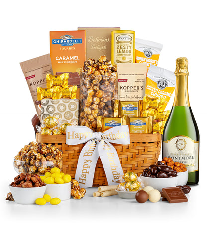 Happy Birthday As Good As Gold with Chateau Montmore Reserve Sparkling