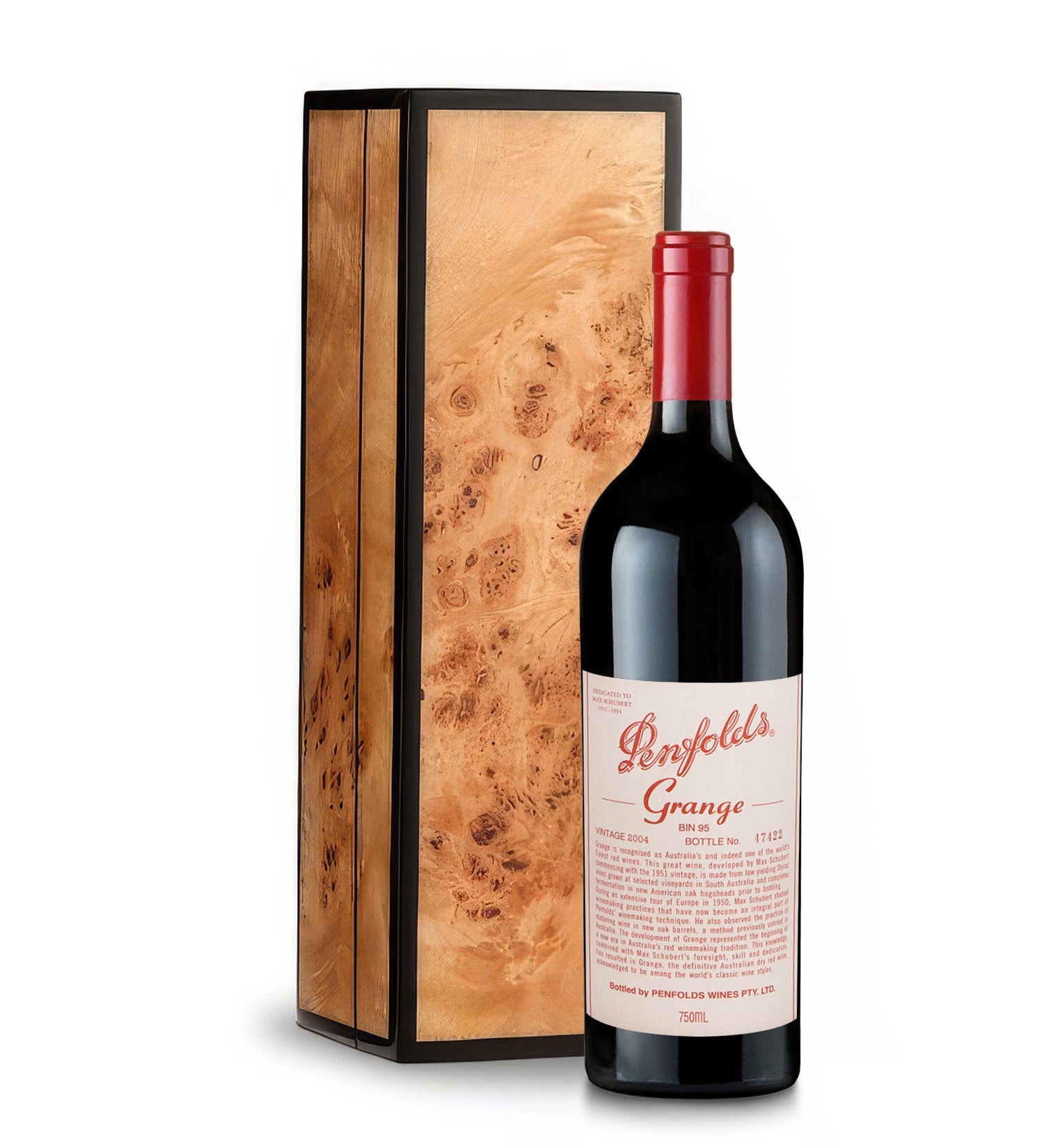 Penfolds Grange in Burlwood Box