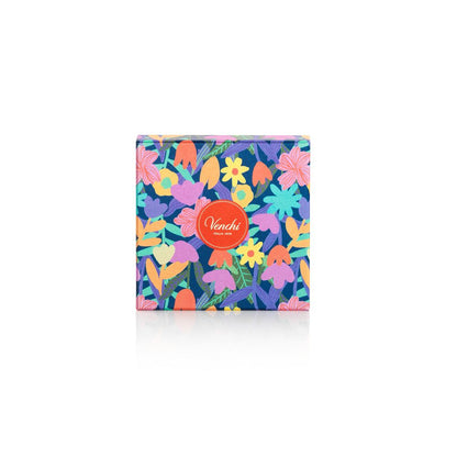 Colorful floral-patterned box Venchi Cremino Chocolate Gift Set branding on a white background